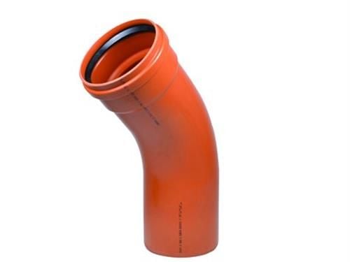 Wavin 500 mm 45 gr. PVC viemärin taivutusputki