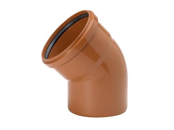 Uponor 315 mm 45 gr. PVC-kloakbøjning