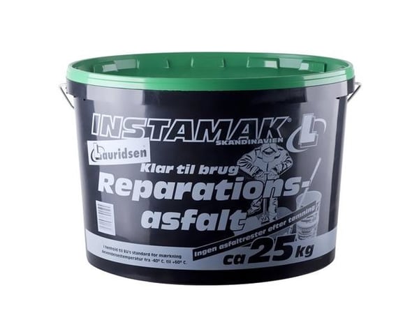 Reparationsasfalt 0-8mm - Instamak 25kg spand med grönt låg