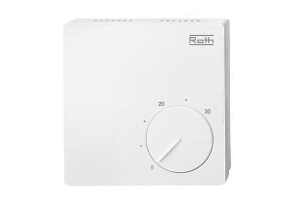 Roth Basicline er et trådført 24 volt system til rumregulering af gulvvarmeanlæg.