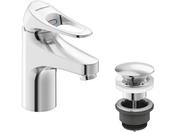 Håndvaskarmatur 9000XE m/push-up krom