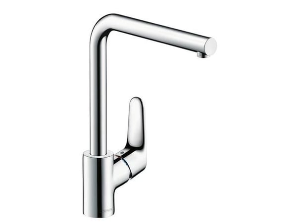 HG Focus køkkenarmatur - m/L-tud krom, m/høj svingtud og greb på siden HG nr. 31817