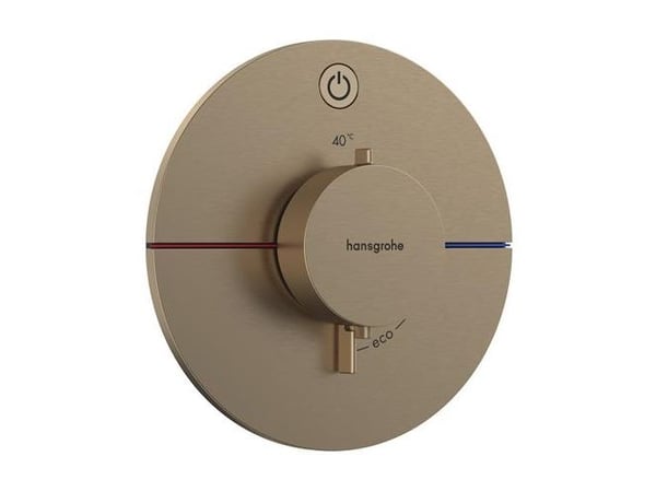 Termostat indb Select S rund 1/udt bronz