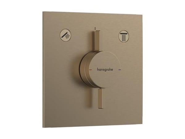 Termostat indb Duoturn E 2/udtag b/bronz