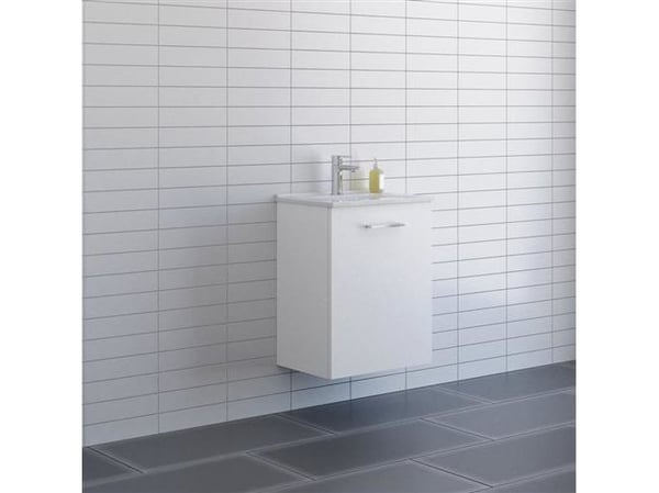 Møbelpakke 51cm 1 låge (H) vask mathvid