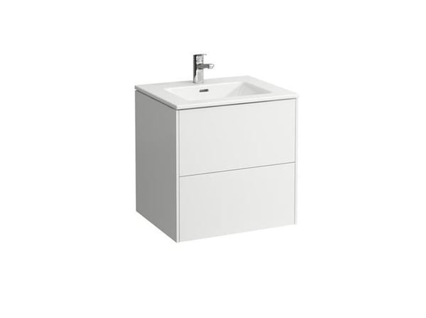 Laufen Base møbelpakke 60cm - inkl.pro-s slim HV vask.Med skuffer og hanehul mat hvid