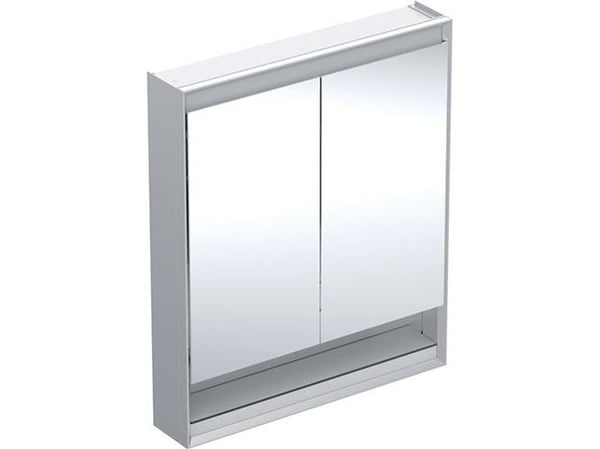 Spejlskab ONE 2 låg/hyld 90x75x15 alu