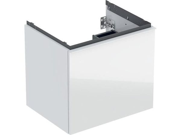 Underskab Acanto 1+1 skuf 60cm hvid/glas