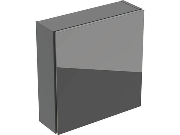 Overskab 1 låge 46x46,7cm lava/glas