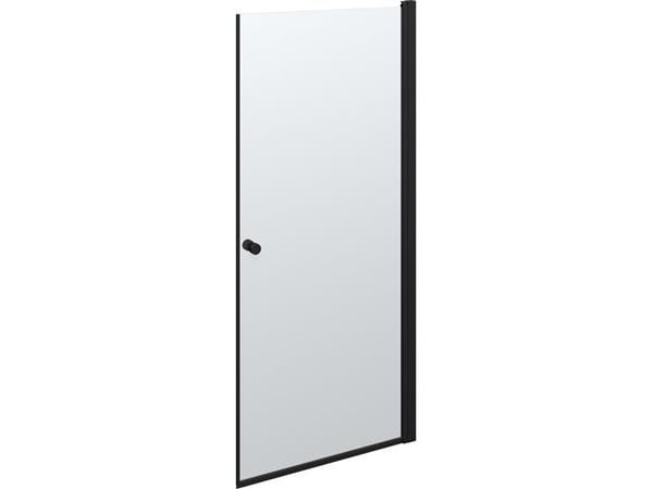 Dansani A91-03 brusedør 200 x 87-89 cm sort/klart glas