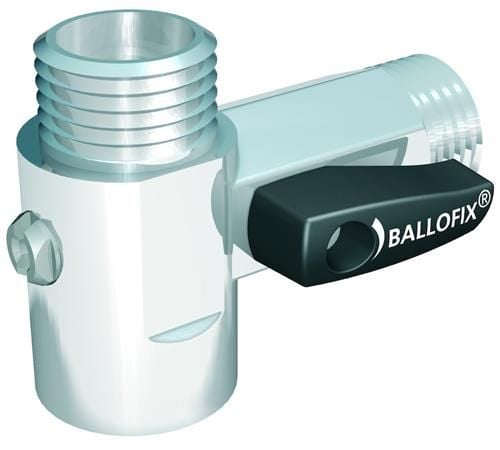 BROEN Ballofix mellemstykke 1/2" med kontraventil og dobbelt afspæring