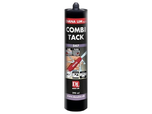 Combi Tack 547, 290ml - Grå, nøytral herding. 1-komponent hybrid fugemasse/lim