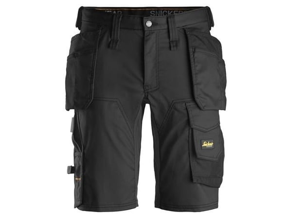 Snickers shorts str. 50 - AllroundWork stretch m/hylsterlommer sort - 6141