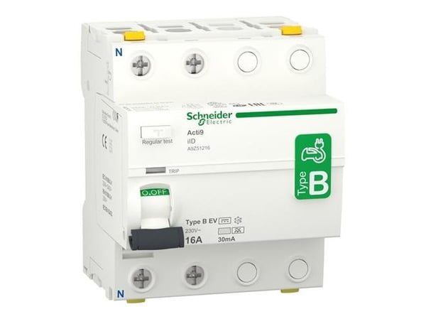 RCCB HPFI-virtakatkaisija 2P, 16A, 30mA, B EV, AC/DC