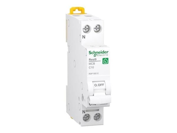 SCHNEIDER ELECTRIC Resi9 XP MCB/automatsikring 1PN C-karakteristik 10A 6kA 18mm