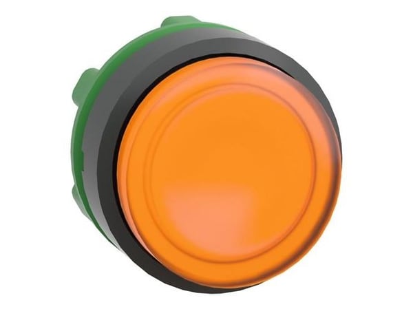Schneider Electric ZB5, Nappi, Oranssi, Universal LED, IP66, IK05, 17 g