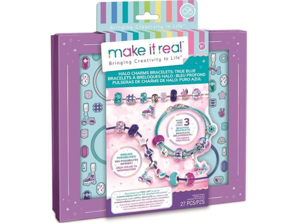 MAKE IT REAL DIY halo charms bracelets set "True blue"