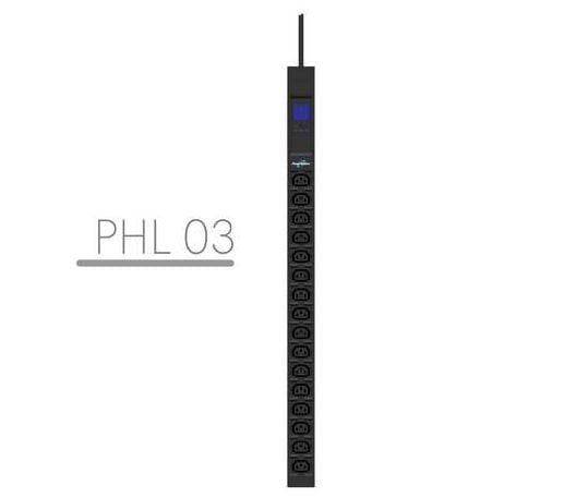 PowerWalker 10133027, Målte, 0U, Vertikal, Sort, 16 AC-utganger, C13 kopling