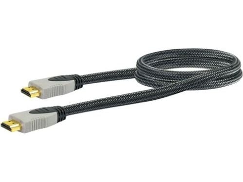 Schwaiger HDM0150G 063, 1,5 m, HDMI Type A (vakio), HDMI Type A (vakio), 3D-yhteensopivuus, musta, harmaa