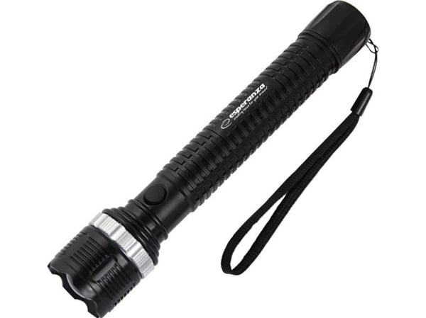 Esperanza Epione XL LED Flashlight, Lommelykt, Sort, Knapper, LED, 1 lamper, 1 W