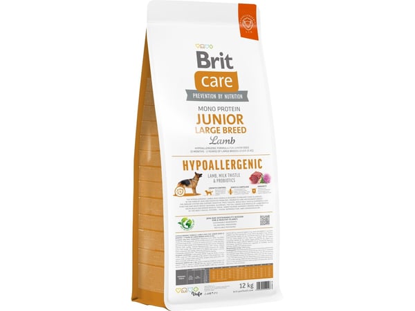 Brit Care Dog Hypoallergenic Junior Large Breed, Lamb, 12 kg