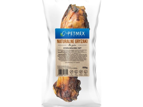 PETMEX Beef foot - tyggeben til hund - 850g