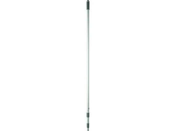 Teleskopisk håndtak med klikk, Vikan, Ø2,9 cm, grå, aluminium, 149–400 cm