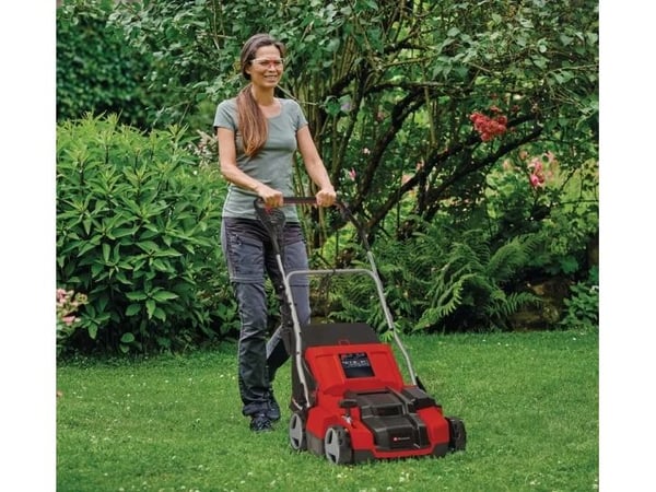 Einhell GE-SA 1435/1, Manuell gressklipper, 35 cm, Roterende blader, 28 l, 4 hjul, Plast