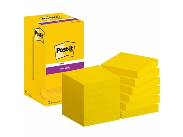 Post-It 7100290189, firkant, Gult, Papir, 76 mm, 76 mm, 90 ark