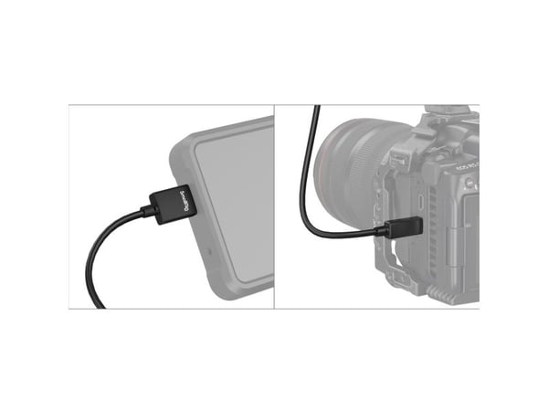 SmallRig 4795, 1 m, HDMI Typ D (micro), HDMI Typ A (standard), Svart
