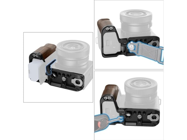 SmallRig 4864, Monteringsplate, Sort, Tre, Aluminium, Rosen-tre, Rustfritt stål, 1/4-20", Sony ZV-E10 II, 115,1 mm