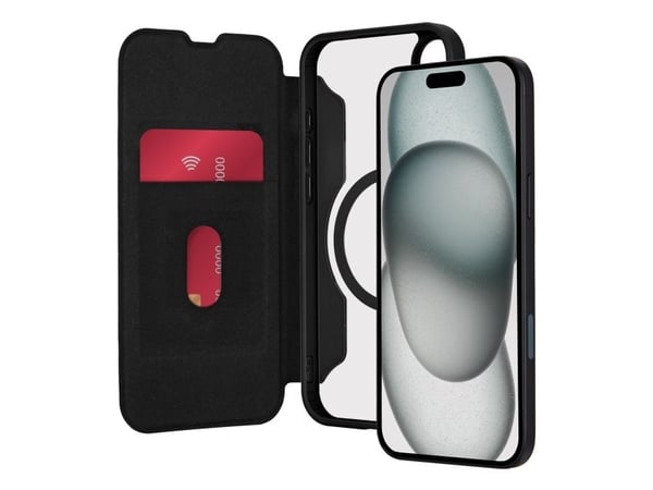 PURO Book Mag, Folio, Apple, iPhone 16, 15,5 cm (6.1"), Svart, Gjennomsiktig
