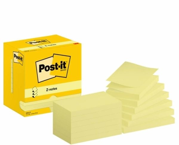 Post-It 7100290186, Rektangel, Gult, Papir, 76 mm, 127 mm, 100 ark