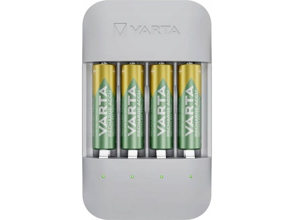 Varta Eco Charger Pro, Nikkelimetallihybridi (NiMH), Oikosulku, AA, AAA, 4 kpl, Sisältää paristot