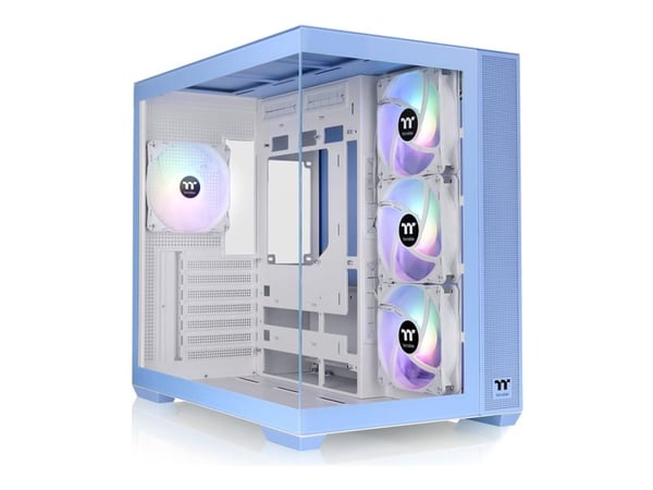 Thermaltake View 380 TG ARGB - Mid tower - ATX - sidepanel med vindu (herdet glass) - ingen strømforsyning (ATX) - hydrangea blue - USB/lyd