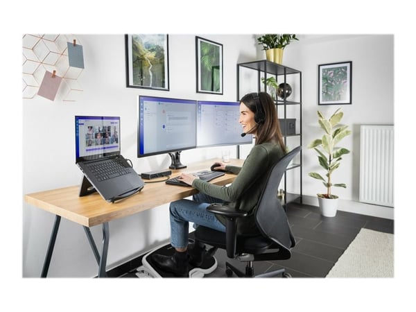 Kensington SmartFit One-Touch Height Adjustable Dual Monitor Arm - Monteringssett - justerbar arm - for 2 skjermer - aluminium, plastikk, stål - sk...