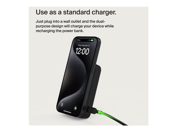 Belkin BoostCharge Pro, langaton lataus, 15 W, musta