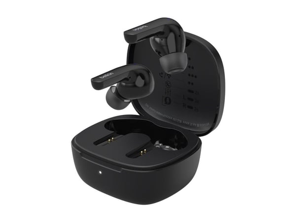 Belkin SoundForm Motion - True wireless-hodetelefoner med mikrofon - i øret - Bluetooth - aktiv støydemping - lydisolerende - svart