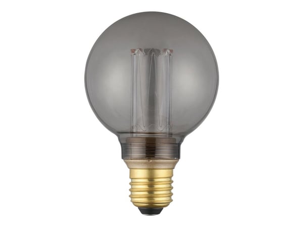 Eglo - LED - form: G80 - E27 - 4.3 W (ekvivalent 11 W) - varmt hvitt lys - 1800 K - globus - røkfarget