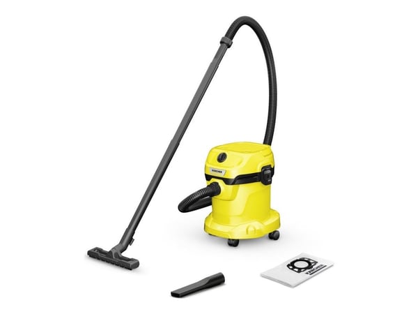 Kärcher WD 2 Plus V-15/4/18 - Støvsuger - kanister - pose / uten pose - gul