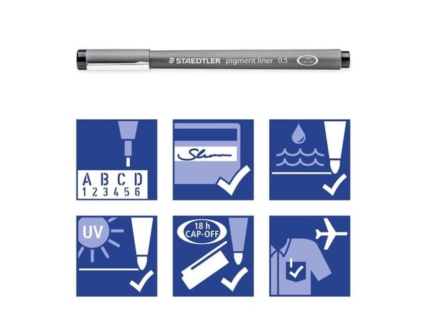 STAEDTLER pigment liner 308 - Fineliner - röd - pigmentbläck - 0.5 mm