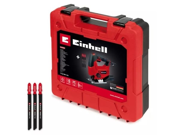 Einhell TC-JS 80/1 Kit, Toppgrep, Sort, Rød, 45°, Plast, Stål, Tre, 3000 spm, 8 cm