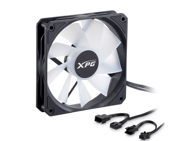 XPG VENTO R 120 ARGB PWM, Vifte, 12 cm, 300 RPM, 1600 RPM, Sort