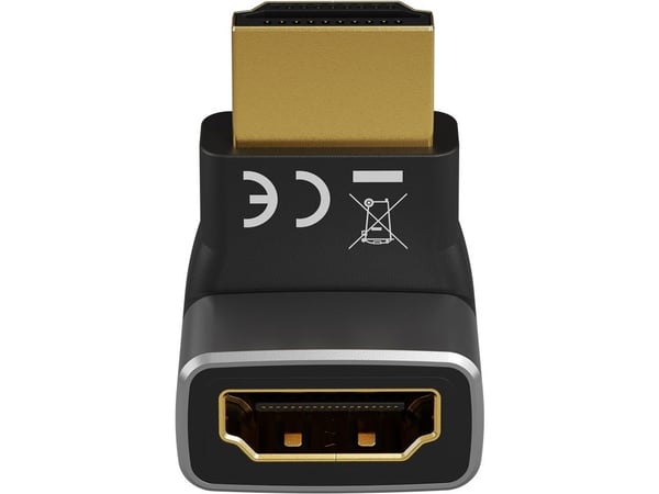 Goobay 72009, HDMI Type A (Standard), HDMI Type A (Standard), Hunkjønn, Hankjønn, Ledning feste, Rett