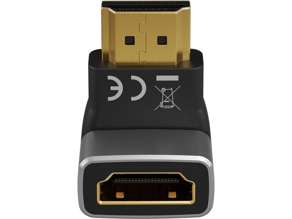 Goobay 72011, HDMI Type A (Standard), HDMI Type A (Standard), Hankjønn, Hunkjønn, Ledning feste, Rett