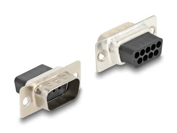Delock - Seriell adapter - DB-9 (hann) skrubar til RJ-12 (6-pin) (hunn) - individually assignable serial interface - blå