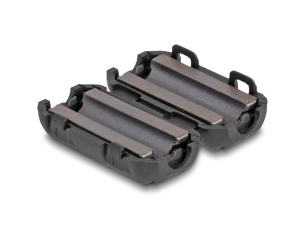 Delock - Ferrittperle - for round cables up to 5 mm - svart (en pakke 2)