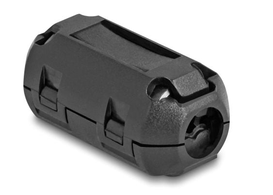 Delock - Ferrittperle - for round cable up to 7 mm - svart (en pakke 2)