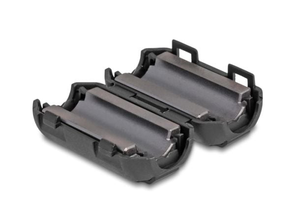 Delock - Ferrittperle - for round cables up to 9 mm - svart (en pakke 2)