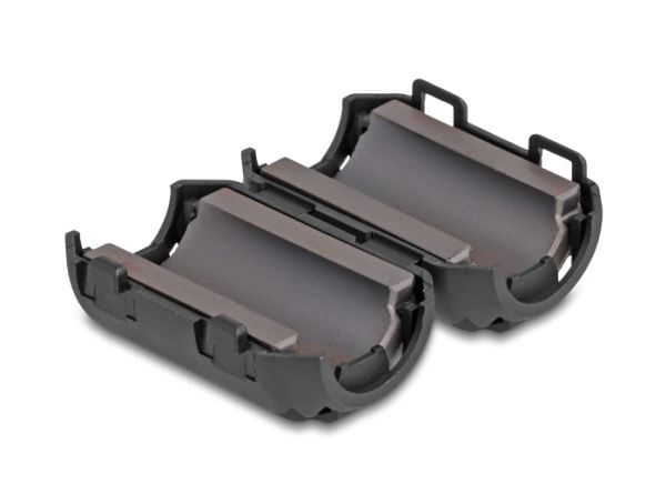 Delock - Ferrittperle - for round cable up to 13 mm - svart (en pakke 2)